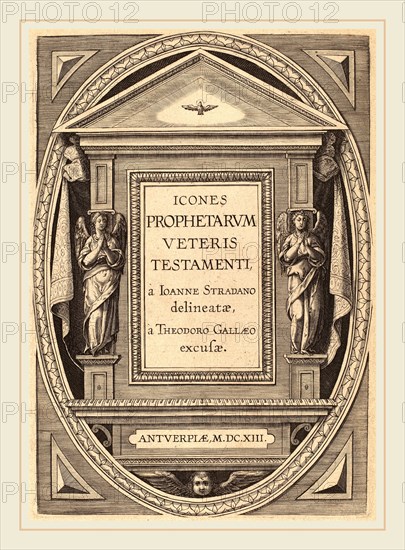 Theodor Galle after Jan van der Straet (Flemish, c. 1571-1633), Title Page, published 1613, engraving on laid paper