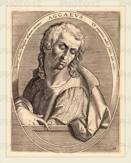 Theodor Galle after Jan van der Straet (Flemish, c. 1571-1633), Aggaeus, published 1613, engraving on laid paper
