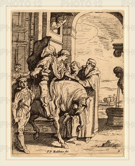 Theodoor van Thulden after Sir Peter Paul Rubens (Flemish, 1606-1669), The Prodigal Son Bids Farewell to His Father, etching