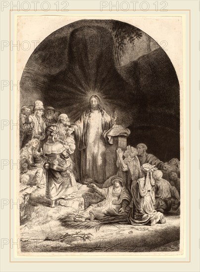 Rembrandt van Rijn and William Baillie (Dutch, 1606-1669), Christ Preaching and Healing (Fragment from the Hundred Guilder Print), c. 1649, etching with drypoint and engraving on laid paper