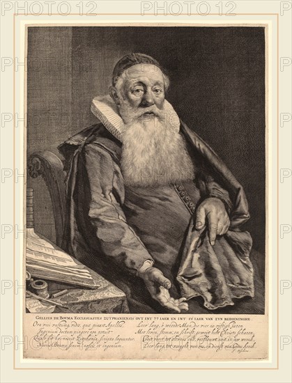 Cornelis Visscher (Dutch, 1629-1662), Gellius de Bouma, engraving and etching