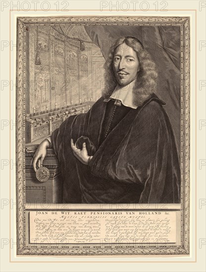 Lambert Visscher (Dutch, probably 1633-1690 or after), Jan de Witt, engraving