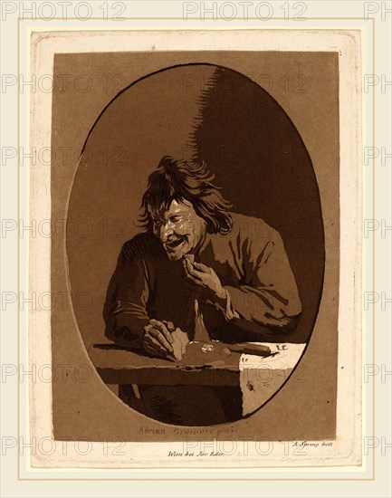 Anton Spreng after Adriaen Brouwer (Austrian, 1770-1845), A Peasant Eating, aquatint and etching printed in brown on wove paper