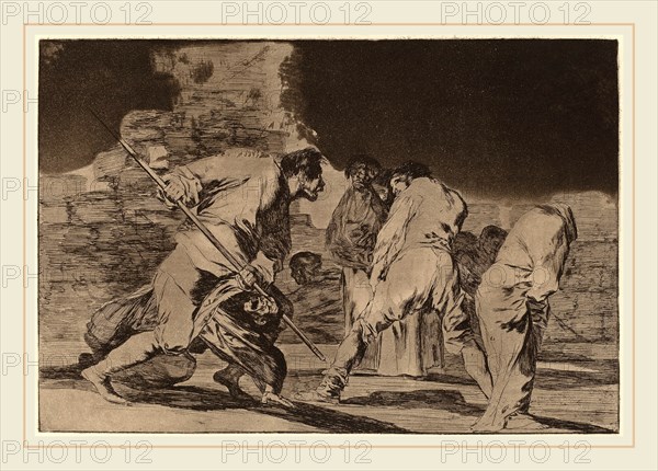 Francisco de Goya, Disparate furioso (Furious Folly), Spanish, 1746-1828, in or after 1816, etching and burnished aquatint