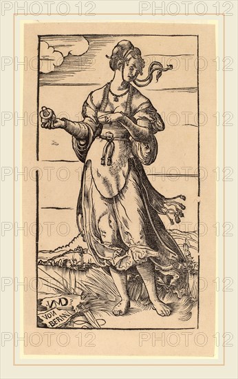 Niklaus Manuel I, The Wise Virgin, Swiss, c. 1484-1530, 1518, woodcut