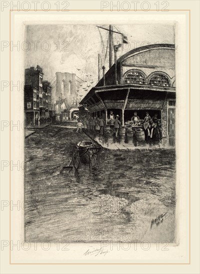 Charles Frederick William Mielatz, Catherine Market, American, 1864-1919, 1903-1907, etching and aquatint