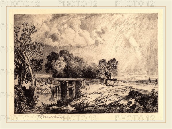 Thomas Moran, A Rustic Bridge, American, 1837-1926, 1879, etching