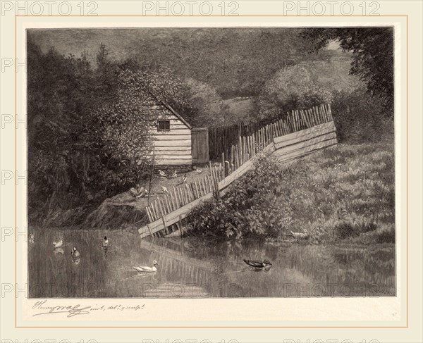 Henry Wolf, A Duck Pond, American, 1852-1916, 1906, wood engraving