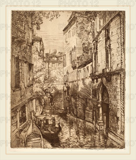Donald Shaw MacLaughlan, Rio delle Verona, Venice, Canadian, 1876-1938, 1912, etching