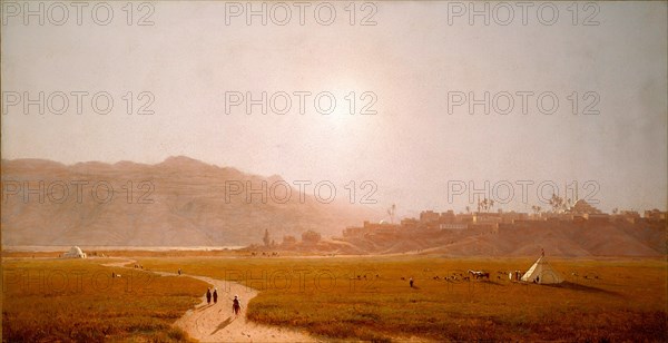 Sanford Robinson Gifford, Siout, Egypt, American, 1823-1880, 1874, oil on canvas