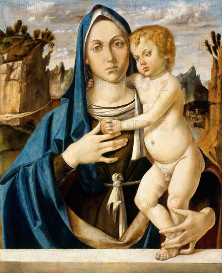 Bartolomeo Montagna, Madonna and Child, Italian, c. 1450-1454-1523, c. 1490, oil on panel