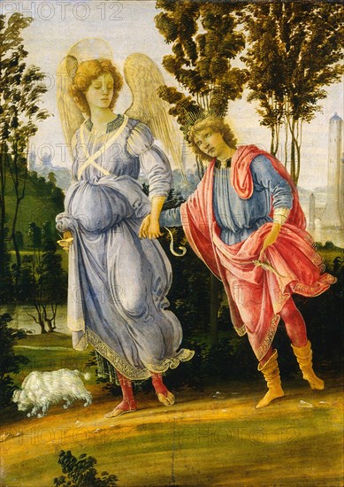 Filippino Lippi (Italian, 1457-1504), Tobias and the Angel, c. 1475-1480, oil and tempera on panel