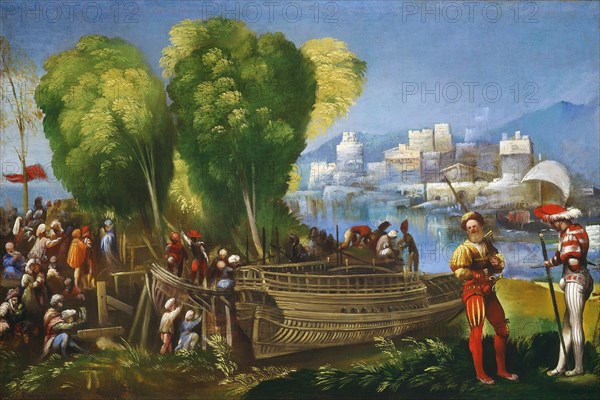 Dosso Dossi (Italian, active 1512-1542), Aeneas and Achates on the Libyan Coast, c. 1520, oil on canvas