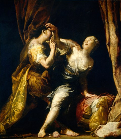 Giuseppe Maria Crespi, Tarquin and Lucretia, Italian, 1665-1747, c. 1695-1700, oil on canvas