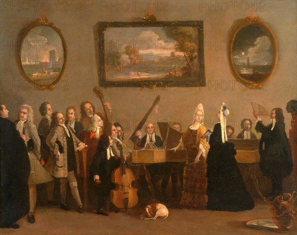 Rehearsal of an opera, Marco Ricci, 1676-1729, Italian