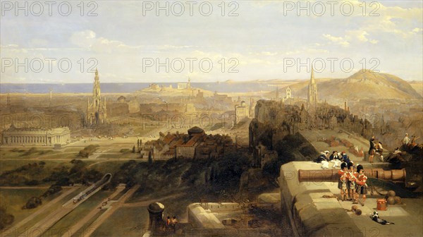 Edinburgh from the Castle Signed and dated in brown paint, lower left: "David Roberts R. A. 1847", David Roberts, 1796-1864, British