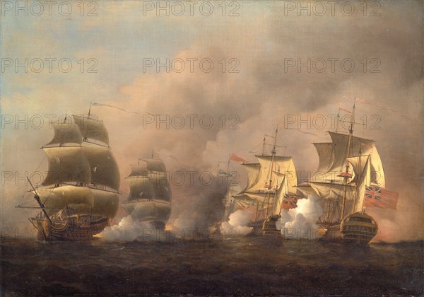 Action off the Cape of Good Hope, Samuel Scott, ca. 1702-1772, British