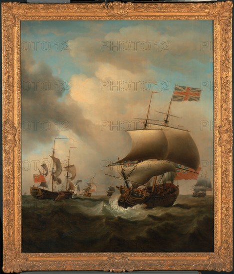Shipping in a Choppy Sea Signed and dated, lower left: "Scott 17[?]3", Samuel Scott, ca. 1702-1772, British