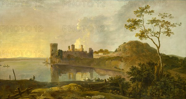 A Summer Evening (Caernarfon Castle) Summer Evening (Caernarvon Castle) A Summer Evening, with an Imaginary View of Caernarvon Castle Conway Castle, Richard Wilson, 1714-1782, British