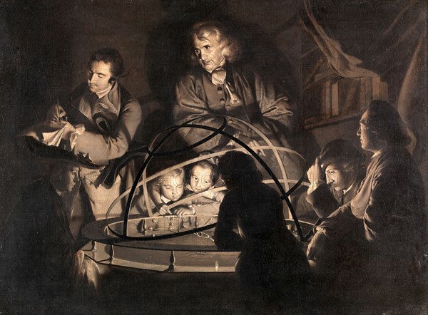 Philosopher Giving a Lecture on the Orrery, Joseph Wright of Derby, 1734-1797, British