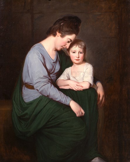 Ann Wilson with Her Daughter, Sybil Portrait of Mrs. George Wilson and her Daughter, George Romney, 1734-1802, British