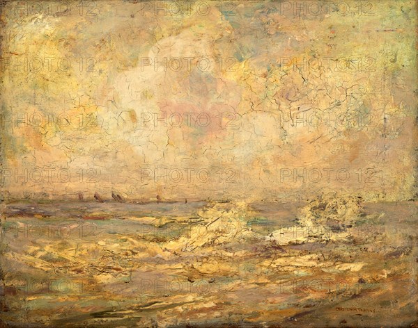 Seascape Signed in brown paint, lower right: "Grosvenor Thomas", George Grosvenor Thomas, 1856-1923, Australian