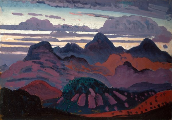 Deep Twilight, Pyrenees, James Dickson Innes, 1887-1914, British