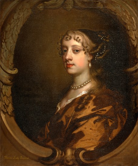 Lady Frances Savile, Later Lady Brudenell Inscribed in artist's hand, yellow paint, lower left: "Frances Lady Brudence|", Peter Lely, 1618-1680, Dutch