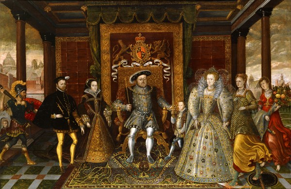 An Allegory of the Tudor Succession: The Family of Henry VIII Allegory of the Tudor Succession (The Family of Henry VIII), unknown artist, 16th century, British