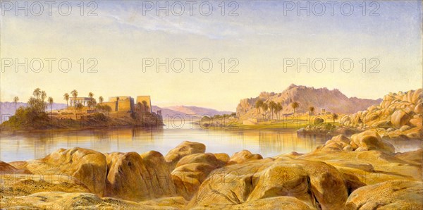 Philae, Egypt, Edward Lear, 1812-1888, British
