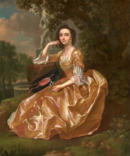 Mrs. Mary Chauncey a Young Woman Signed and dated in yellow, lower center: "F Hayman P. | 1748", Francis Hayman, 1707/8-1776, British
