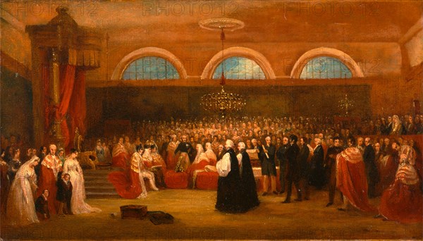 The Passing of the Great Emancipation Act, George Jones, 1786-1869, British