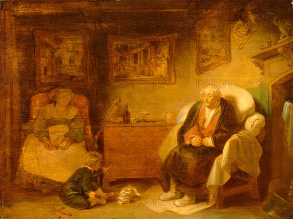 The Seven Ages of Man: Second Childishness, 'As You Like It,' II, vii, Robert Smirke, 1752-1845, British