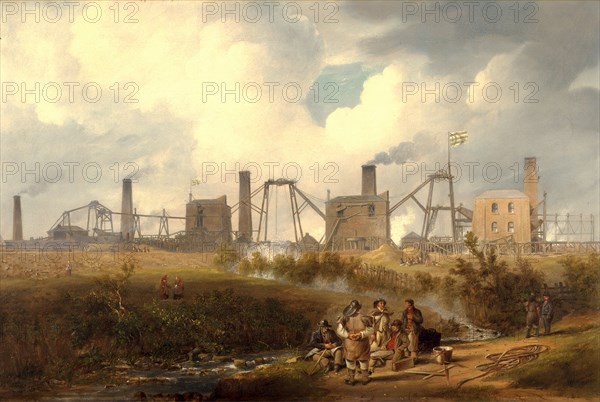 A View of Murton Colliery near Seaham, County Durham Signed and dated, lower right: "JWCarmichael | 1843", John Wilson Carmichael, 1799-1868, British