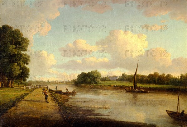 View on the River Thames at Richmond View on the River Thames at Richmond (?), London, William Marlow, 1740-1813, British