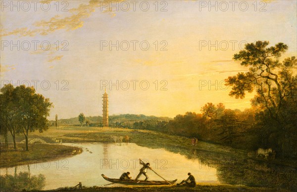 Kew Gardens: The Pagoda and Bridge, Richard Wilson, 1714-1782, British