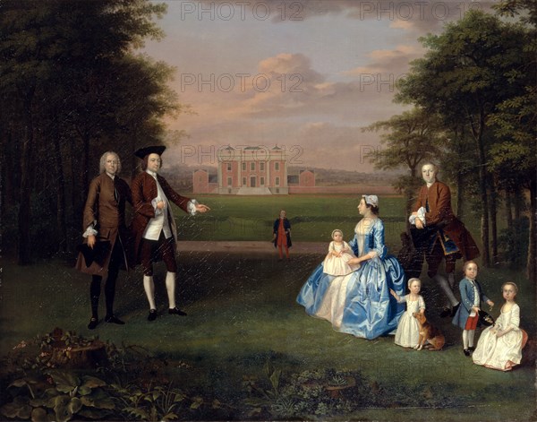 Robert Gwillym of Atherton and His Family Robert and Elizabeth Gwillym and their family, of Atherton Hall, Herefordshire, Arthur Devis, 1712-1787, British