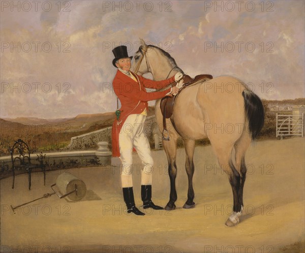 James Taylor Wray of the Bedale Hunt with his Dun Hunter Possibly signed, lower right: "[?]", Anson Ambrose Martin, active 1830-1844, British