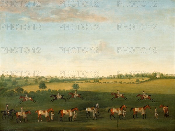 Sir Charles Warre Malet's String of Racehorses at Exercise, Francis Sartorius, 1734-1804, British