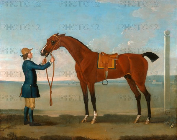 The Duke of Devonshire's Flying Childers Flying Childers with a Groom Signed and dated, lower right: "[monogram] | 1742", James Seymour, 1702-1752, British