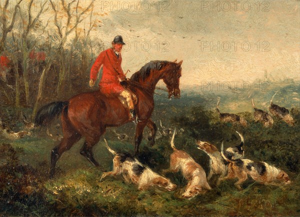 Foxhunting: At Cover Signed and dated in brown paint, lower right: "WJ Shayer | 6[?]", William J. Shayer, 1811-c.1885, British