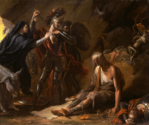 The Cave of Despair Signed and dated in black paint, right center: "B. West | Painted 1772", Benjamin West, 1738-1820, American