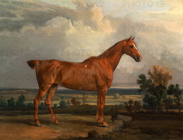 Hunter in a landscape signed and dated in black paint, lower right: "JWard [monogram] A. 1810", James Ward, 1769-1859, British