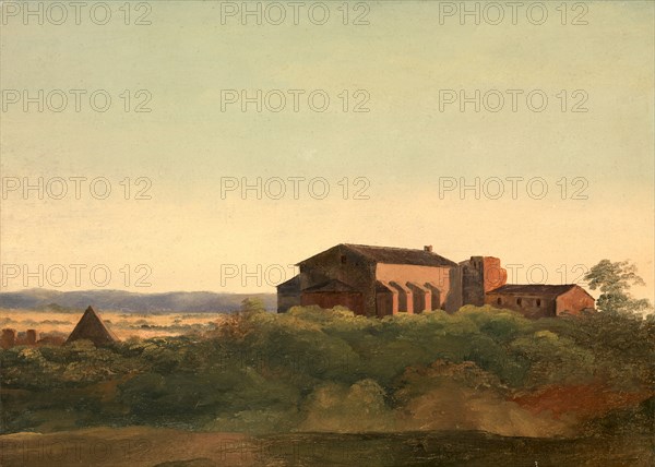 A View of the Church of S. Sabina and the Pyramid of Cestius, Rome, Charles Lock Eastlake, 1793-1865, British