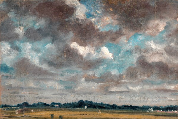 Extensive Landscape with Grey Clouds Study of clouds over a wide landscape, John Constable, 1776-1837, British