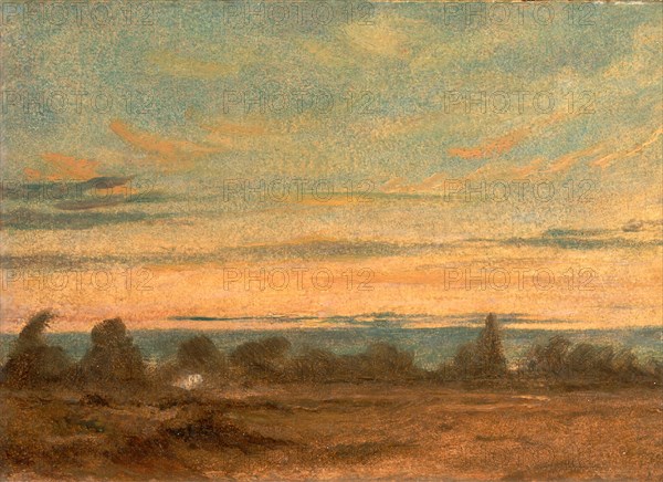 Summer - Evening Landscape, Attributed to John Constable, 1776-1837, British