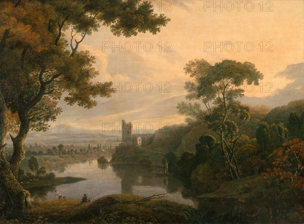 River Landscape Signed and dated in black paint, lower left: "G Barret | 1773", George Barret, ca. 1728/32-1784, British