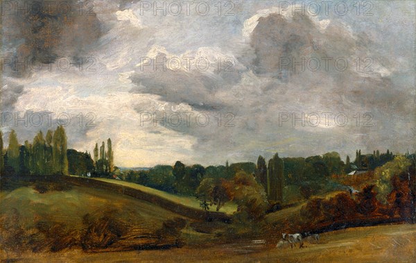 East Bergholt View at East Bergholt Highgate, John Constable, 1776-1837, British
