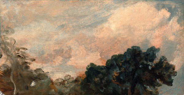 Cloud Study with Trees, John Constable, 1776-1837, British