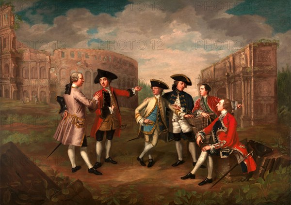 British Gentlemen in Rome Connoisseurs in Rome British Mi'Lords in Rome, Katharine Read, 1723-1778, British